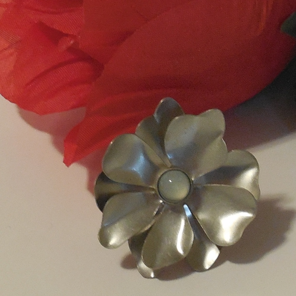 Metal Flower Adjustable Ring